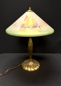 Reverse Painted Pairpoint Lamp