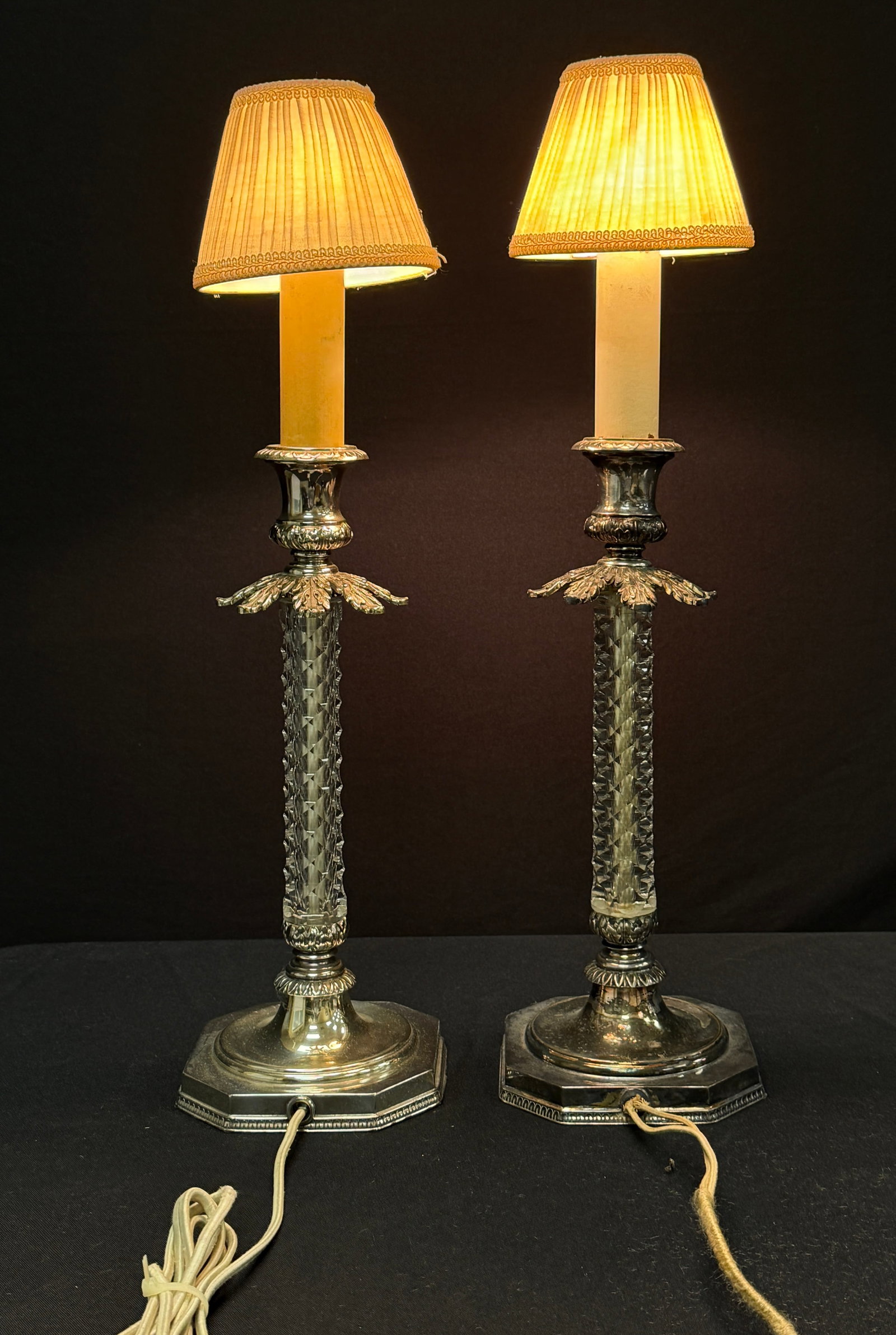 Pairpoint Crystal Candle Lamps (1 of 2)