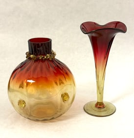 2 New England Amberina Items