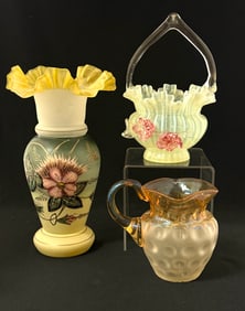 3 Victorian Glass Items