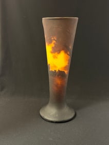 Muller French cameo glass vase