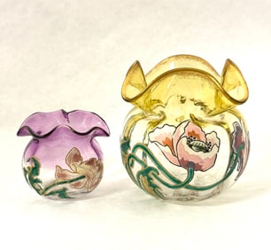 Two French art glass vases