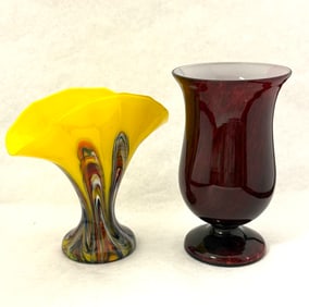 2 Czech Vases