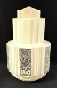 Large Art Deco ceiling fixture shade