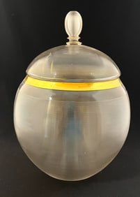 Contemporary reeded punch bowl