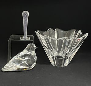 3 Mid Century glass items