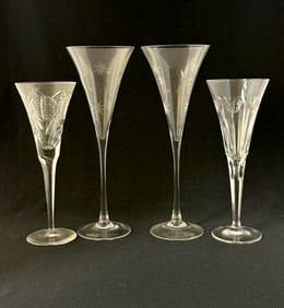 4 Waterford Champaign Flutes