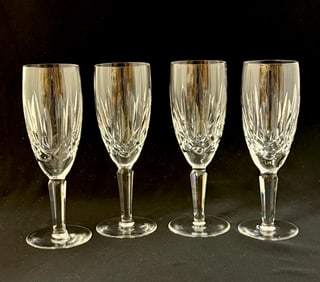 4 Waterford Champaign Flutes
