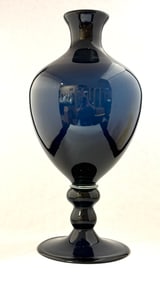 Large Murano Safiato Footed Vase