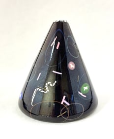 Noble Effort Black Cone Vase