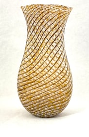 Contemporary Latticino Vase