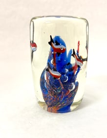 Aquarium glass paperweight