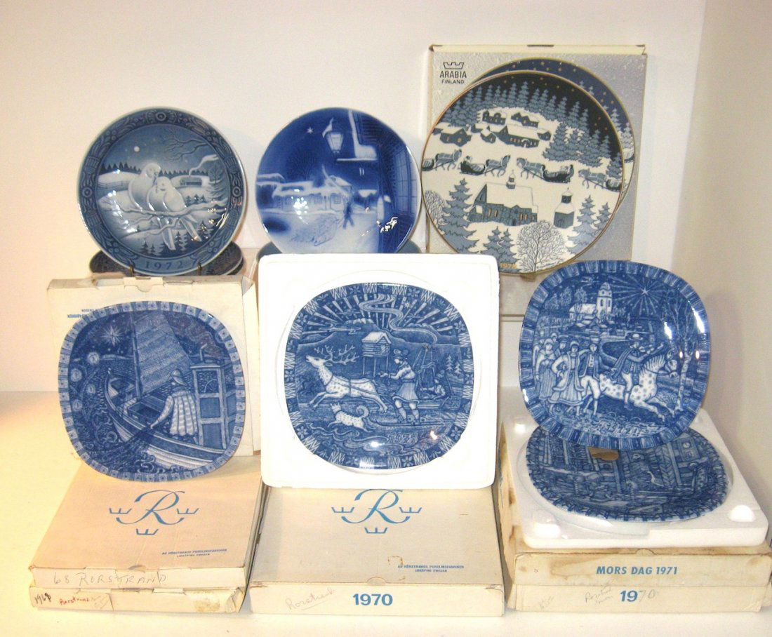 15 Nordic holiday plates,: including George Jenson, Arabia Finland and Rorstrand.