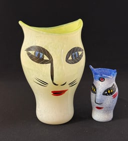 2 Kosta Open Mind Vases