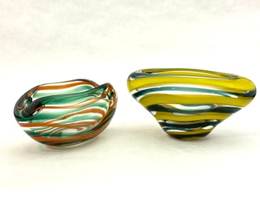 2 Scandinavian Glass Bowls