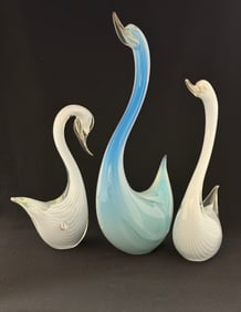 3 Murano Fraterilli Swans
