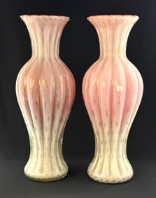 2 Murano Fratelli Toso Vases