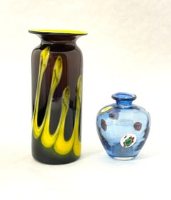 Two Murano glass vases