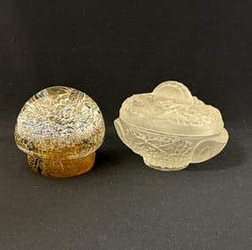 2 European Art Glass Items