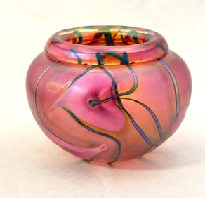 Lotton Iridescent Red Rose Bowl