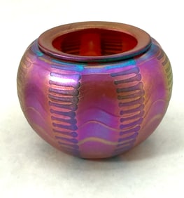 David Lotton Red Zipper  Bowl
