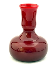 Charles Lotton Red Glass Vase
