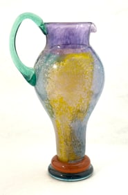 Kosta Multi-Color Pitcher Vase