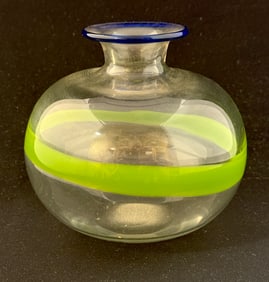 Boda Vase with Green Stripe