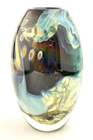 Mark Russell paperweight vase