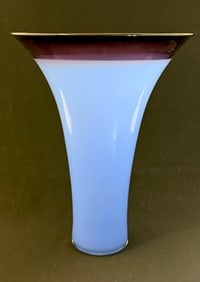 Nonfaux Blue Trumpet Form Vase