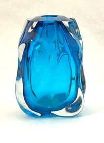 Daniel Edler Blue Freeform Vase