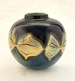 Blue Squat Vase