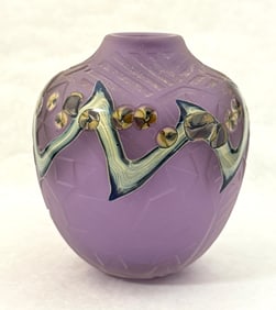 John Byron Purple Cameo Vase