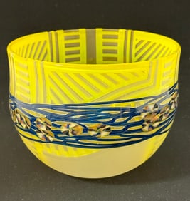 John Byron Yellow Cameo Bowl