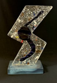 Italian Z Glass Sculpture
