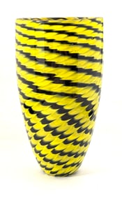Yellow and Black Zipper Vase