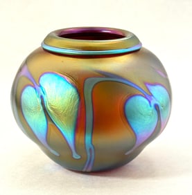 Charles Lotton Red Glass Vase
