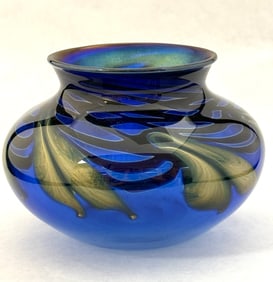 Charles Lotton Blue Glass Vase