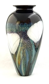 Satava Large White Poppy Vase