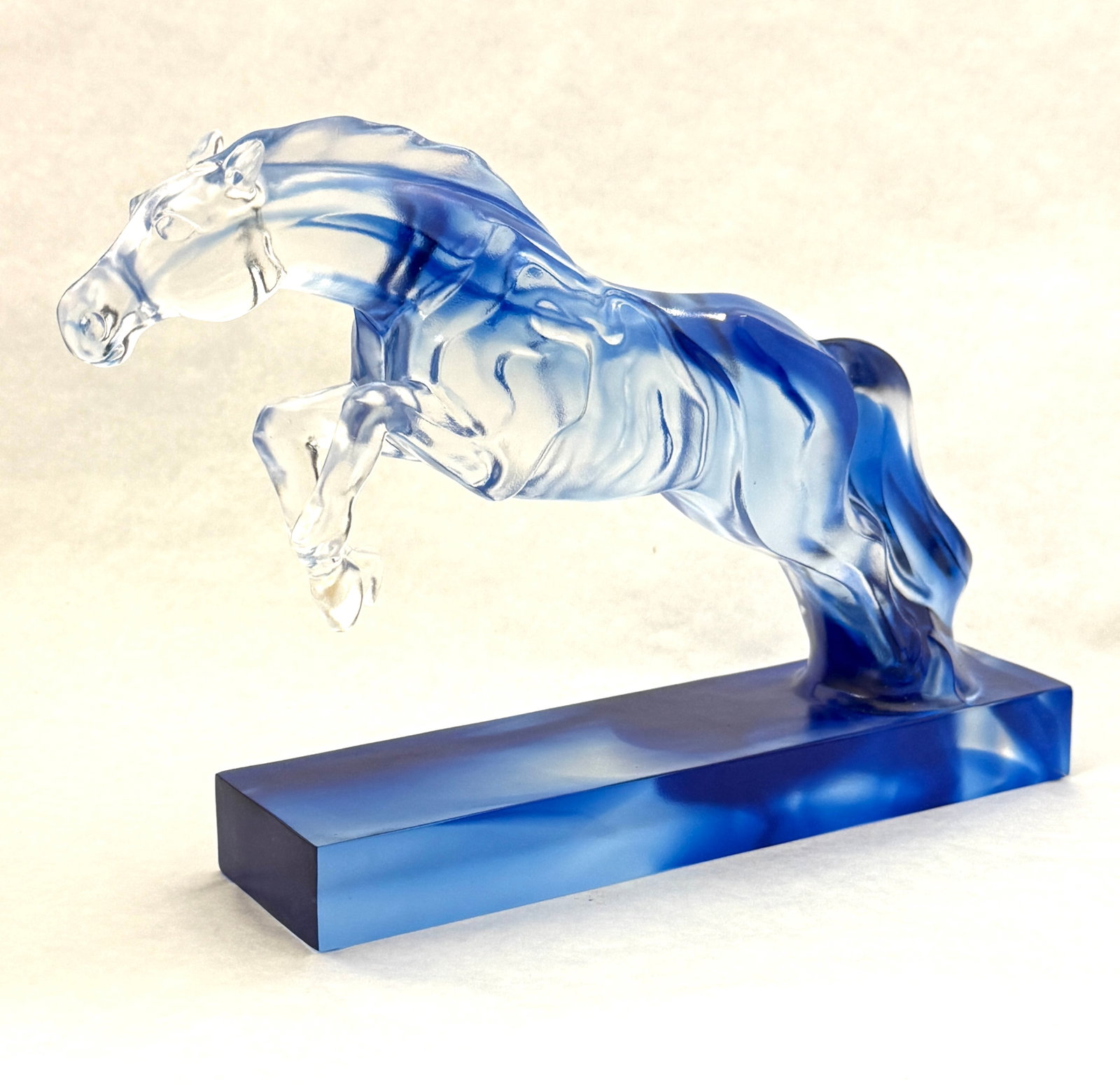 Tittot Art Glass Horse: Tittot Art Glass sculpture of a running horse titled " Swift Success" signed 429/999 Tittot 2004, with box, sculpture 11 1/2" long. CONDITION: new in box