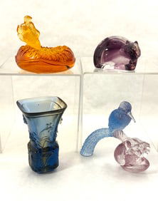4 Tittot Art Glass Sculptures