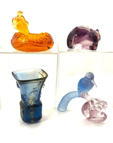 4 Tittot Art Glass Sculptures