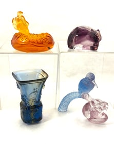 4 Tittot Art Glass Sculptures