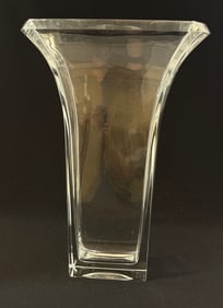 Tall Crystal Rectangular Vase