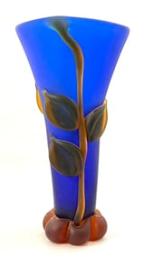 Tommie Rush Tall Blue Vase