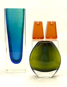 4 Midcentury Modern Glass Items
