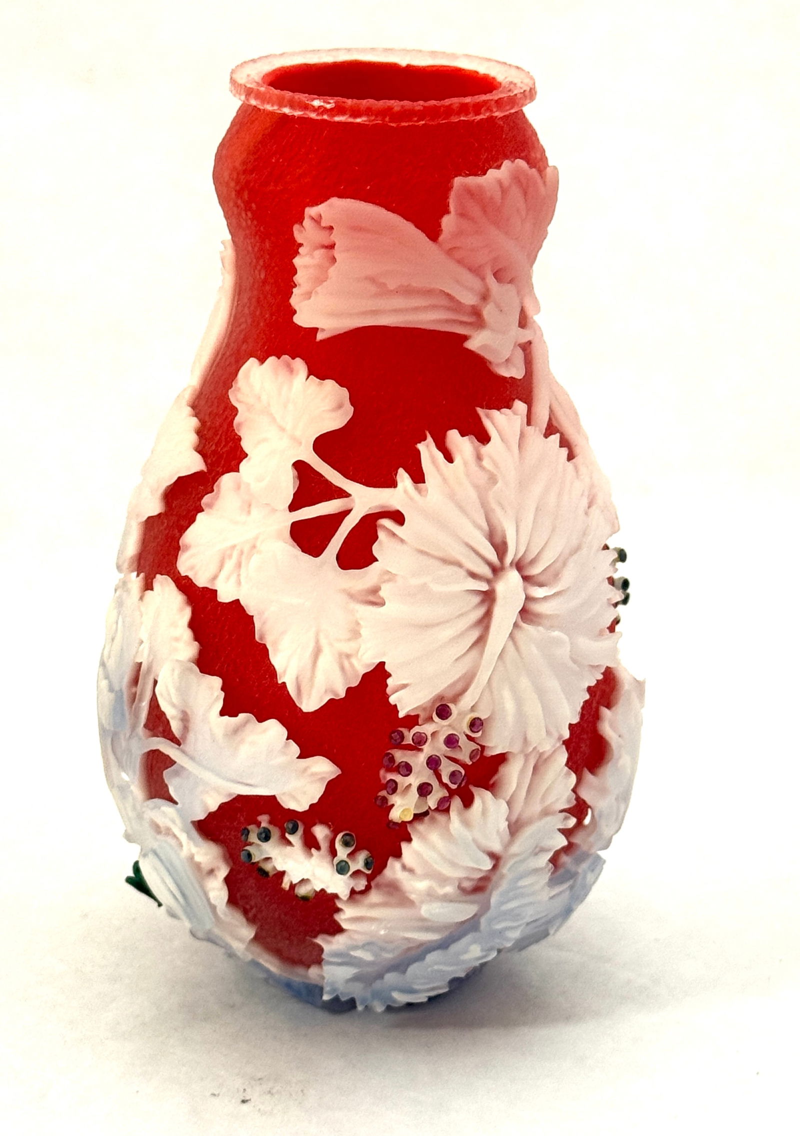 Barry Sautner Red Cameo Vase (1 of 6)