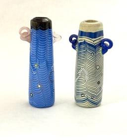 2 Noble Effort Freeform Vases