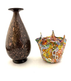 2 Murano Art Glass Items