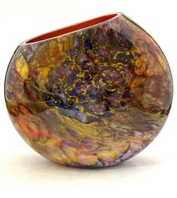Multi-colored Art Glass Vase
